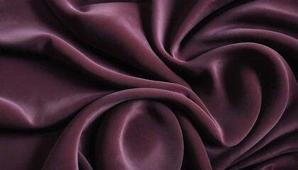 Obraz premium Luxurious plum velvet fabric with elegant folds and soft texture creating a rich, inviting backdrop