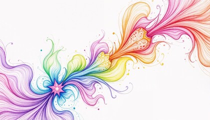  Abstract Art with Rainbow Colors and Paint Splatters