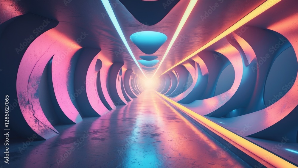 Poster abstract and psychedelic backdrop with stylistic elements for design purposes.
