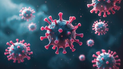 Pathogens responsible for monkeypox, a transmissible zoonotic illness, set against a plain backdrop (microbiology)