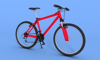 Fototapeta premium Red Road Bike Isolated. Speed Racing Bicycle.
