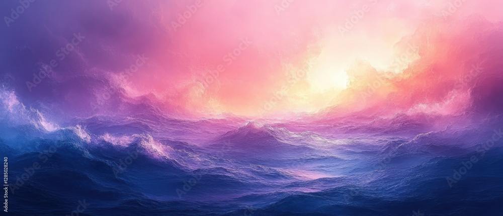 Aufkleber pastel gradient abstract landscape soft ethereal banner background digital texture noise pattern