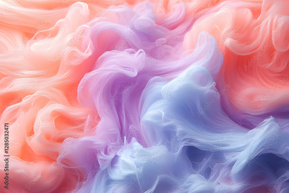 Poster dreamy abstract background with pastel swirls of pink purple and blue creating a fluid texture and g