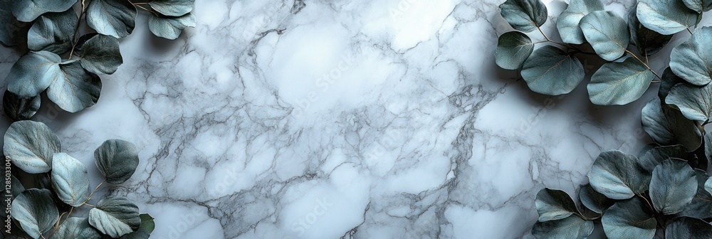 Aufkleber high quality white marble texture with intricate patterns and soft lighting for minimalist design