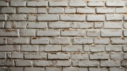 Obraz premium Vintage White Painted Brick Wall Architectural Texture Background
