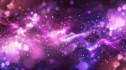 Magical Cosmic Nebula Background &ndash; Purple and Pink Abstract Glow

