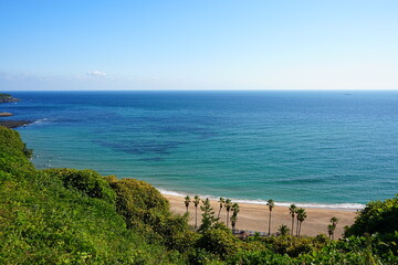 wonderful seascape from seaside cliff