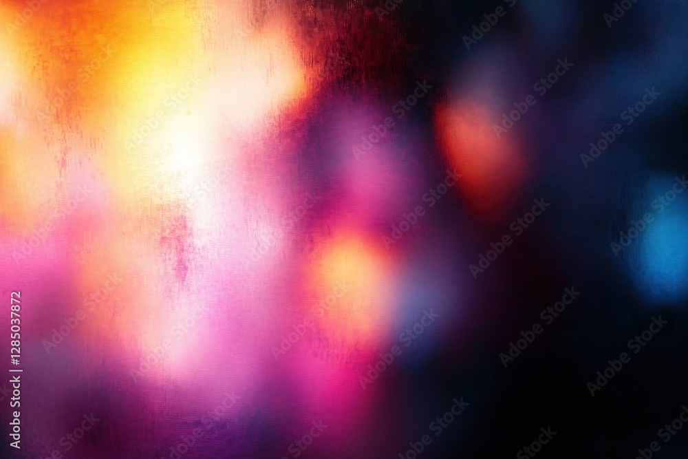 Aufkleber abstract vibrant gradient light refraction with soft colors and dreamy atmosphere on dark background