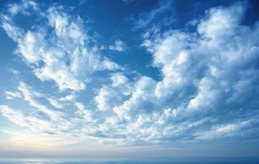 Fototapeta premium Vast Serene Sky with Soft Clouds and Diffused Light