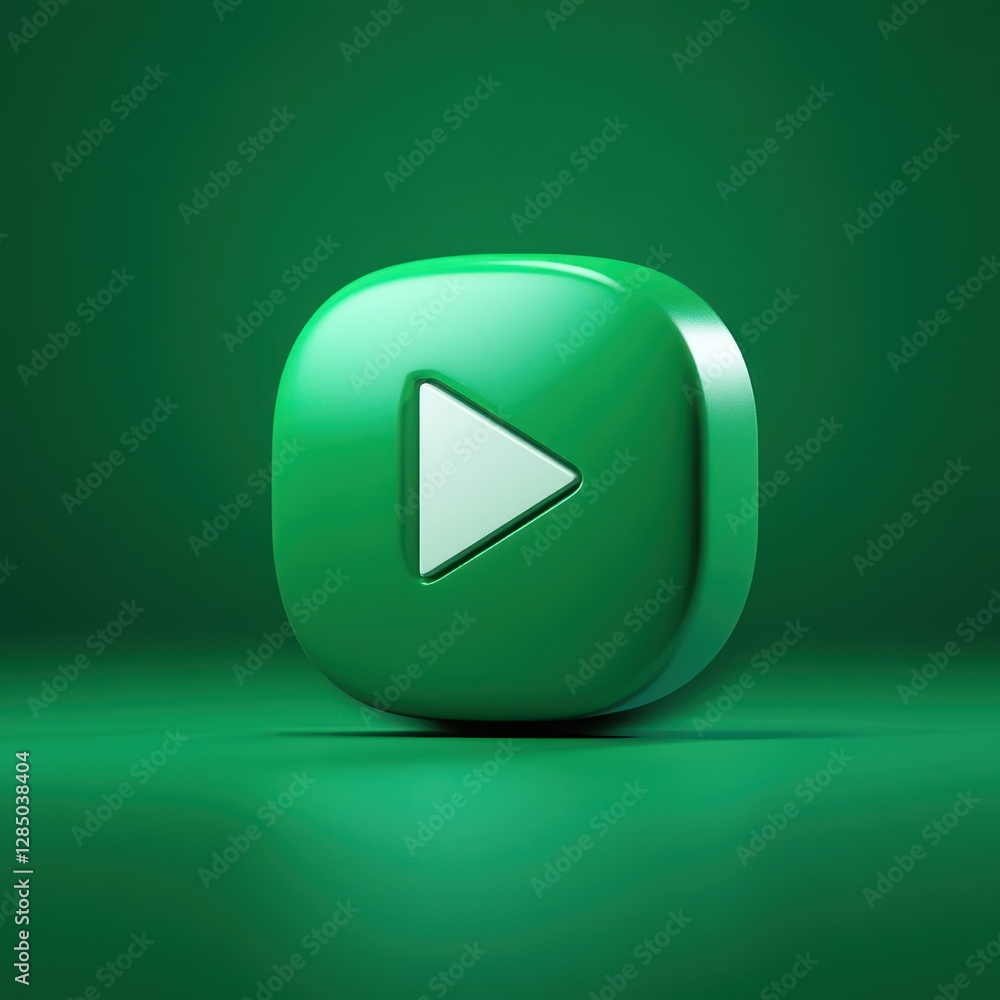 Poster Modern Logotype of Spreadsheet Software on a Green Background with Copy Space