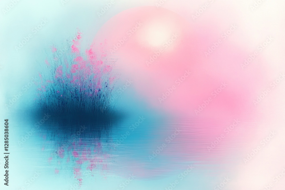 Leinwandbilder abstract pastel gradient holographic texture with soft noise effect on white background