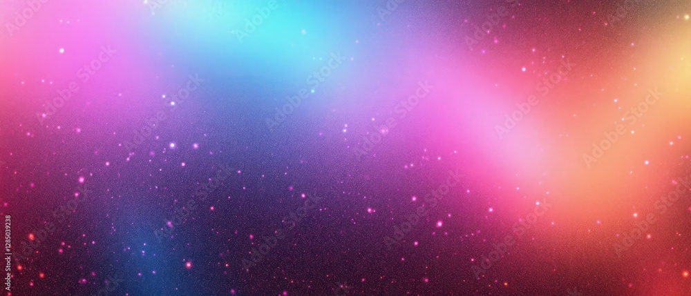 Leinwandbilder pastel abstract gradient banner background with soft noise texture and holographic effect