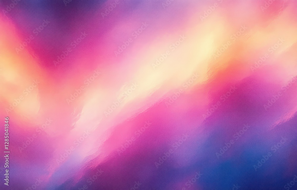 Poster abstract pastel gradient background texture with soft blurred holographic noise effect in pink blue 