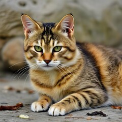 Fototapeta premium Cute Domestic Cat