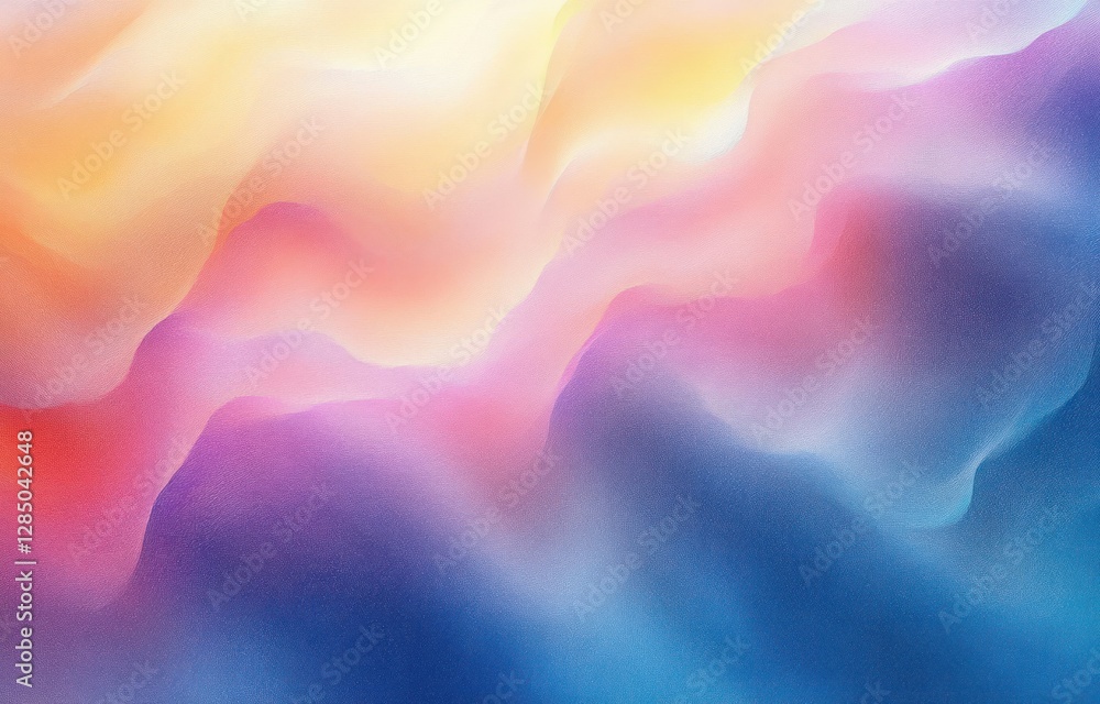 Leinwandbilder soft pastel abstract gradient background digital art with holographic effect and noise texture