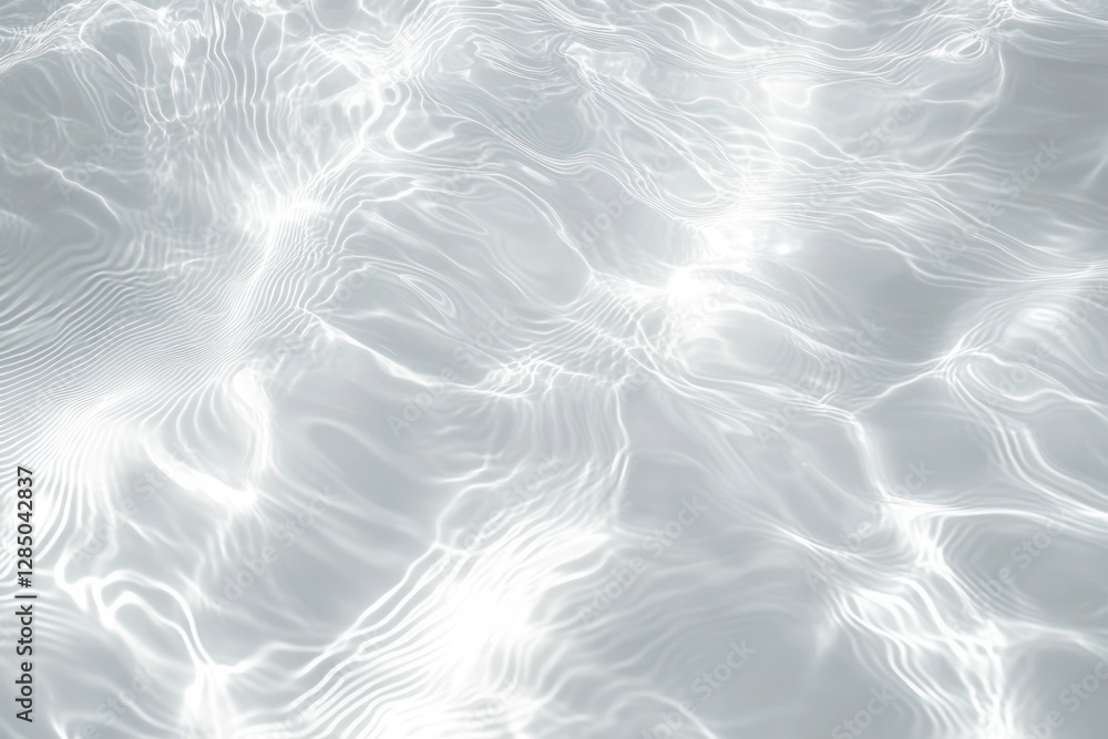 Aufkleber Minimalistic Abstract Water Surface Texture with Soft Monochrome Tones and Bubbles from Top Down Perspective