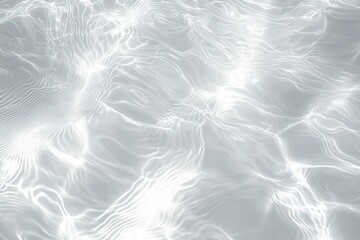 Fototapeta premium Minimalistic Abstract Water Surface Texture with Soft Monochrome Tones and Bubbles from Top Down Perspective