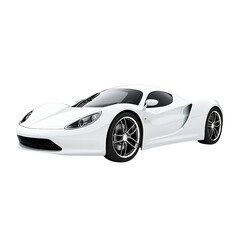 High Performance Sports Car Isolated on Transparent Background