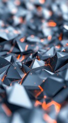 Fototapeta premium Abstract geometric glowing crystals