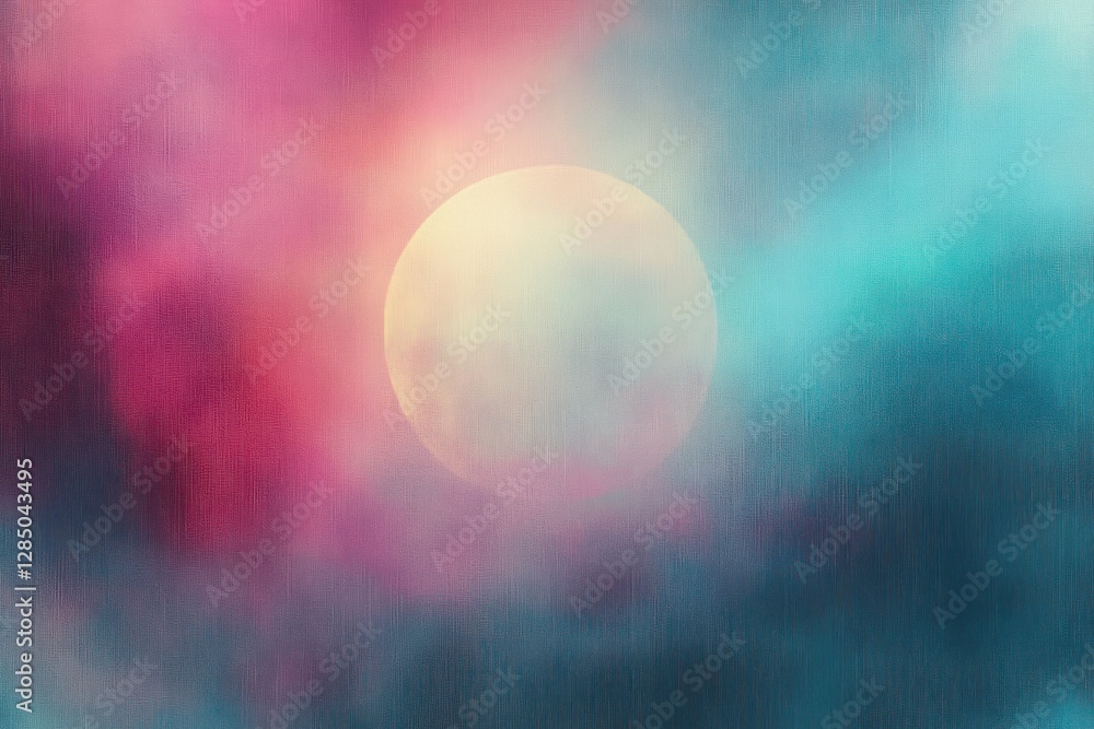 Poster abstract pastel gradient background with holographic texture soft noise effect vintage design