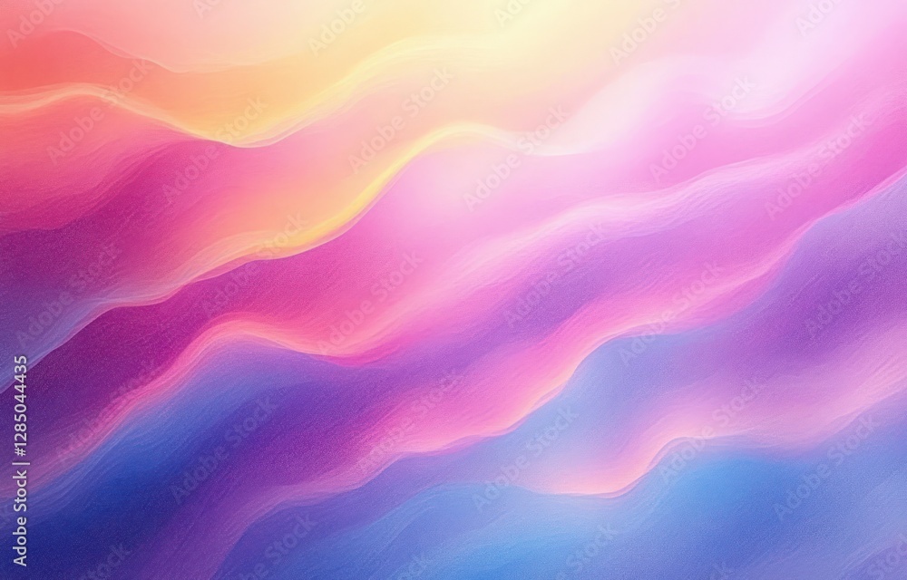 Aufkleber soft pastel abstract gradient background with holographic texture and grainy effect in dreamy retro 