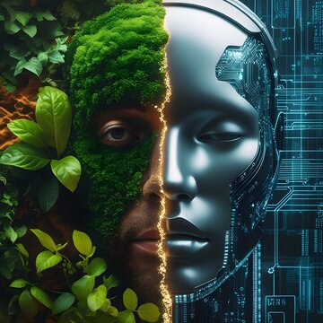 AI vs Nature &ndash; A Battle of Evolution - Exploring the balance between artificial intelligence and natural ecosystems, and how they can coexist.
