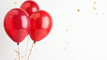 red gold festive balloons