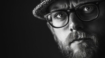 Obraz premium International Day of People with Glasses, a man with glasses