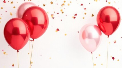 red gold festive balloons