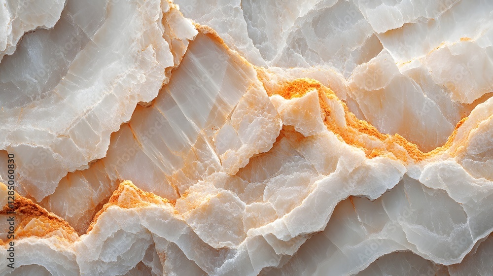 Poster Close-up image of a beautiful onyx stone showcasing its intricate texture and color variations. Ideal for backgrounds or design projects. Stunning Onyx Stone Texture: A Close-Up View of Natural Beauty