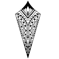 Polynesian tattoo design. Pattern aboriginal samoan. illustration EPS10