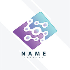 Futuristic Tech Logos: Abstract and Geometric Shapes