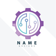 Futuristic Tech Logos: Abstract and Geometric Shapes