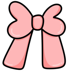 illustration of a pink ribbon