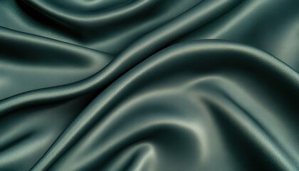 Obraz premium Dark Teal Fabric Texture with Soft Folds and Subtle Shimmer