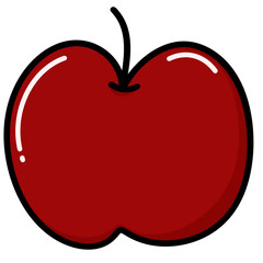 red apple isolated