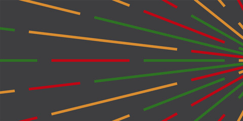 Juneteenth abstract background. black, red, yellow, green line art. attractive design sunlight pattern.