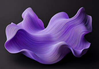 Obraz premium Smooth and flowing abstract purple curved shapes on a clean backdrop
