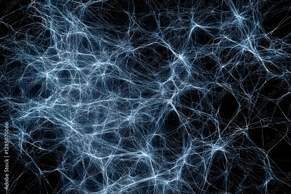 Poster intricate neural network, a captivating abstract representation of interconnectivity
