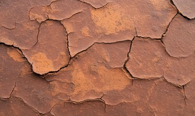 Cracked Dry Earth Texture: Reddish Brown Shades and Deep Fissures