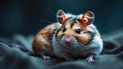 Naklejka premium adorable resting hamster