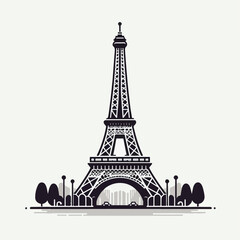 Obraz premium eiffel tower vector illustration