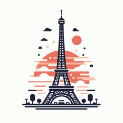 eiffel tower vector illustration