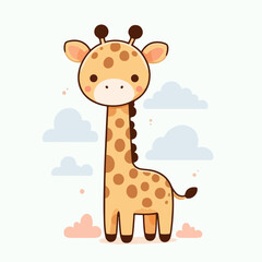 giraffe animal vector illustration