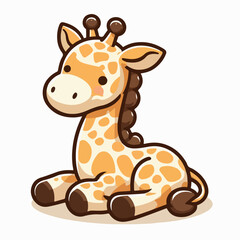 giraffe animal vector illustration
