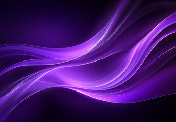 Dark purple abstract background with soft flowing curved lines