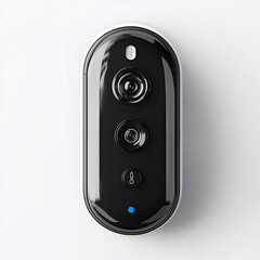 High Detail Image of a Photo Doorbell Camera, Isolated on a White Background