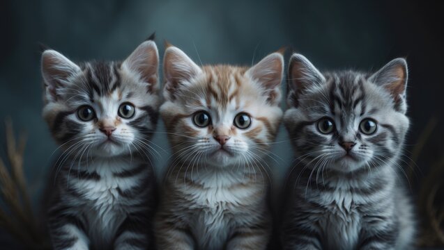 triplet british shorthair kittens