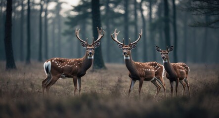 Fallow deer in the Dyrehave woodland north of Copenhagen