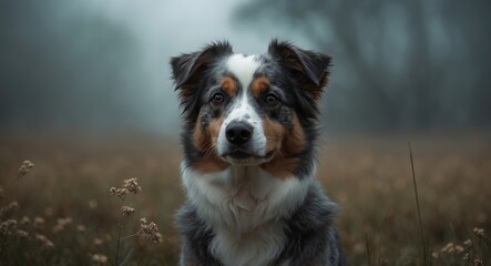 Fototapeta premium Small Australian Shepherd Canine